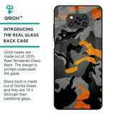 Camouflage Orange Glass Case For Poco X3
