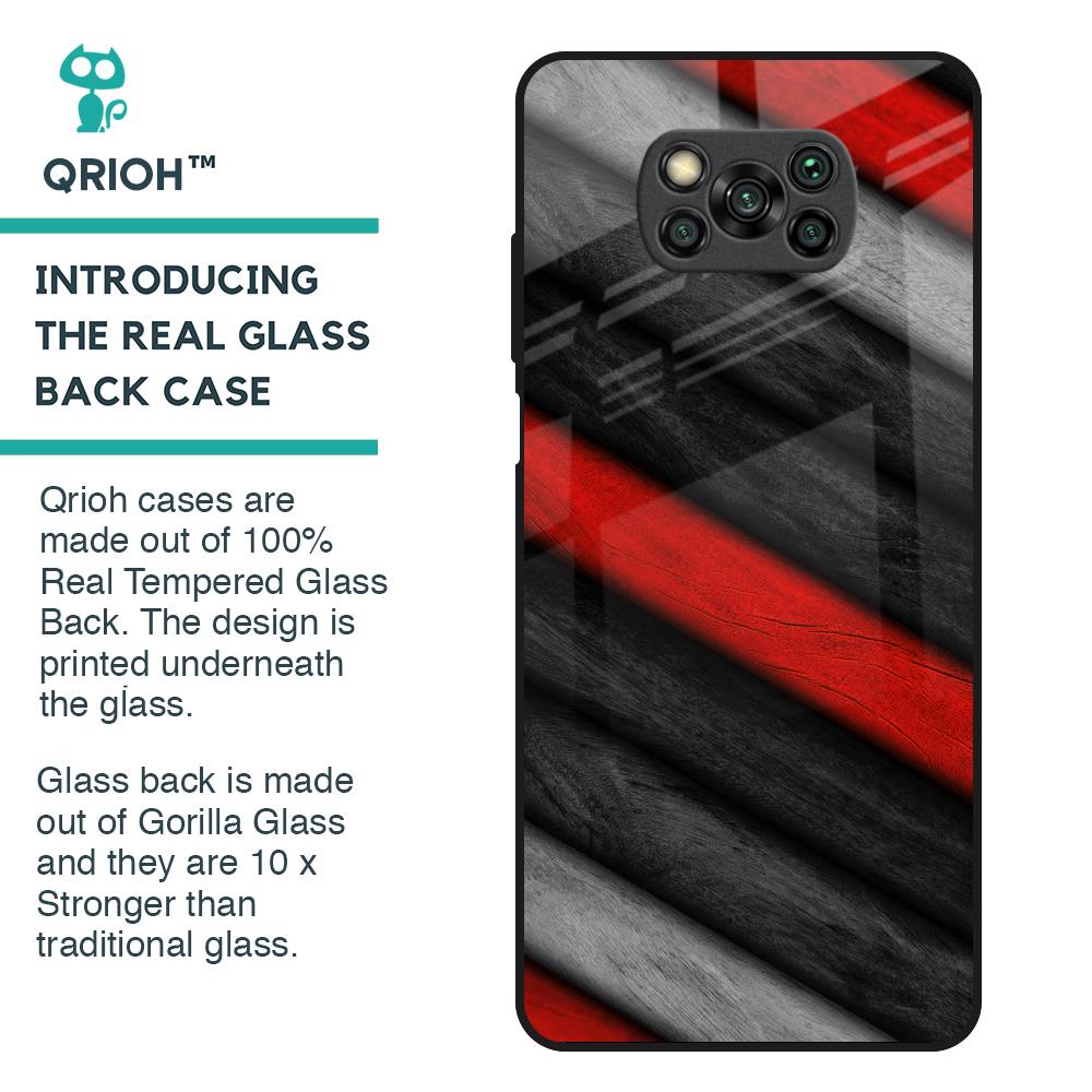 Soft Wooden Texture Glass Case for Poco X3