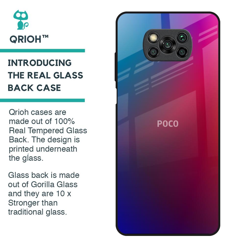 Magical Color Shade Glass Case for Poco X3