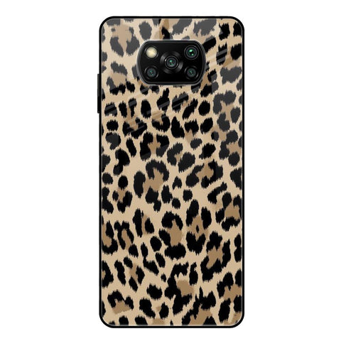 Leopard Seamless Poco X3 Glass Cases & Covers Online
