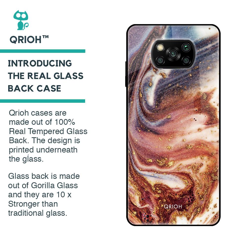 Exceptional Texture Glass Case for Poco X3
