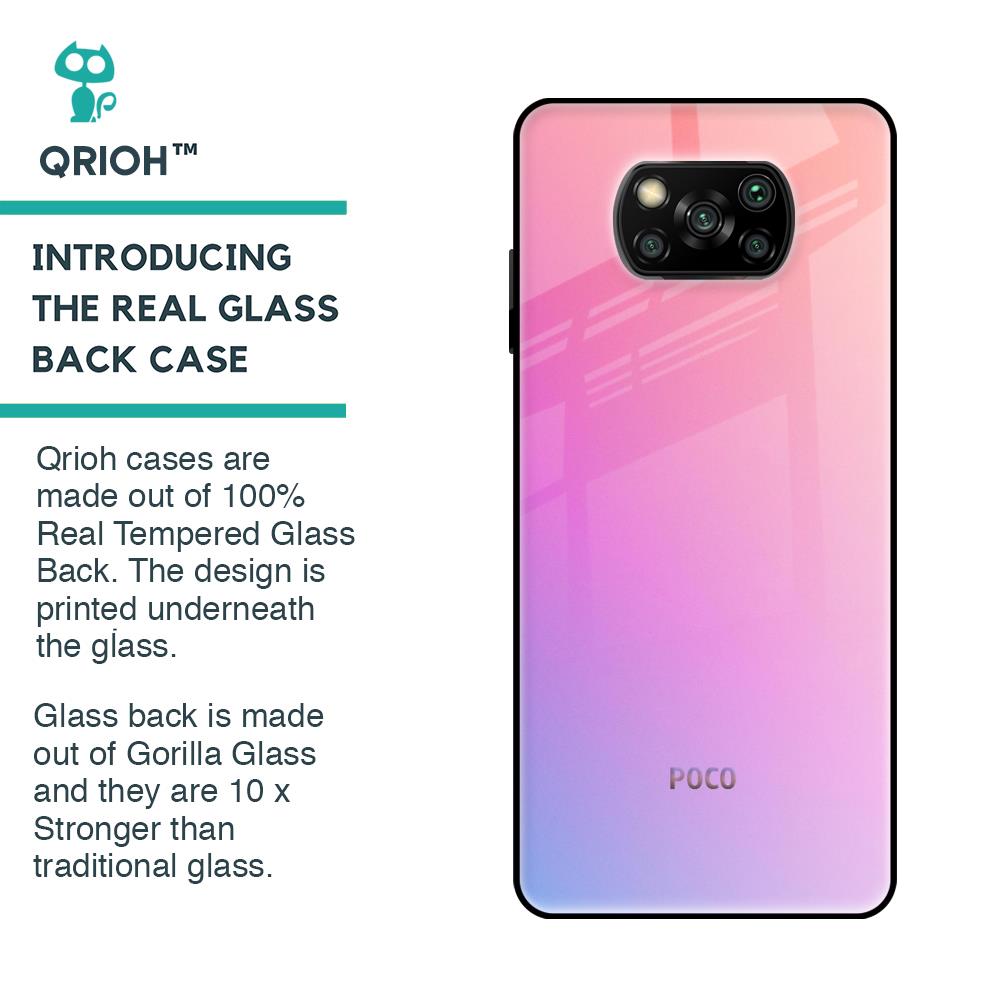 Dusky Iris Glass case for Poco X3