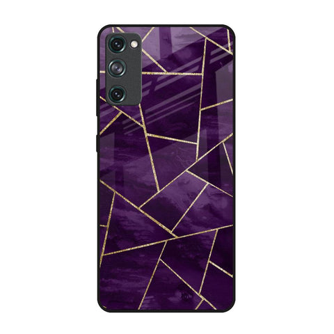 Geometric Purple Samsung Galaxy S20 FE Glass Back Cover Online