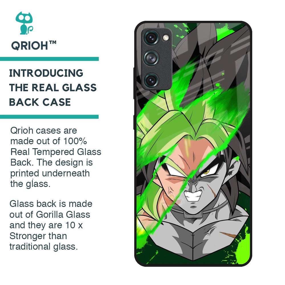 Anime Green Splash Glass Case for Samsung Galaxy S20 FE