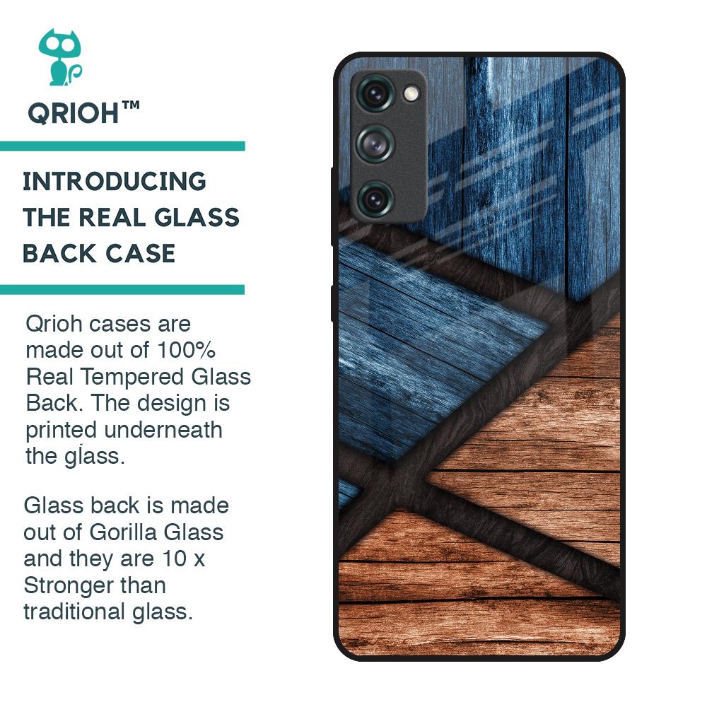 Wooden Tiles Glass Case for Samsung Galaxy S20 FE