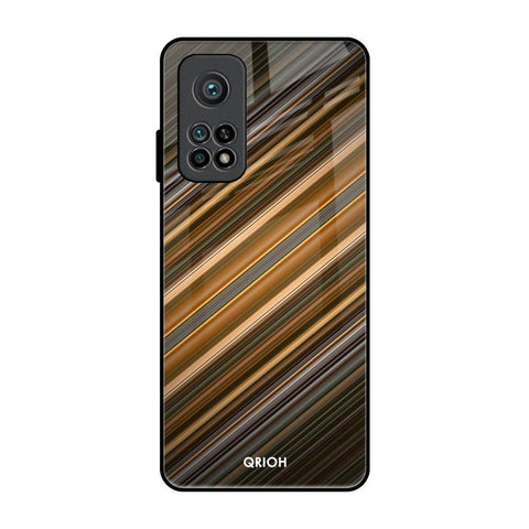 Diagonal Slash Pattern Xiaomi Mi 10T Pro Glass Back Cover Online