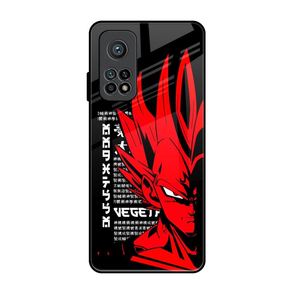 Red Vegeta Xiaomi Mi 10T Pro Glass Back Cover Online
