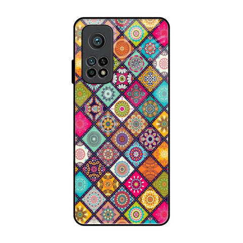 Multicolor Mandala Xiaomi Mi 10T Pro Glass Back Cover Online
