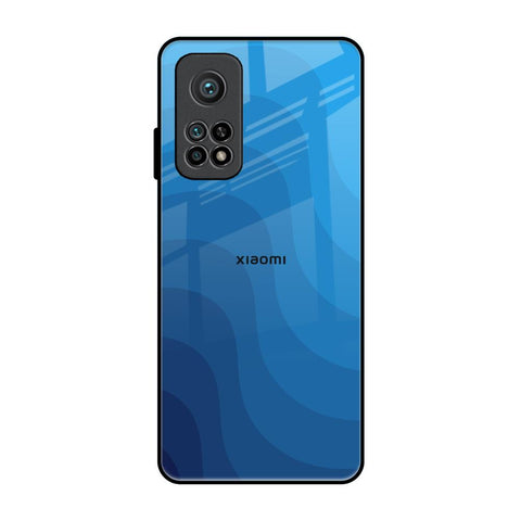 Blue Wave Abstract Xiaomi Mi 10T Pro Glass Back Cover Online