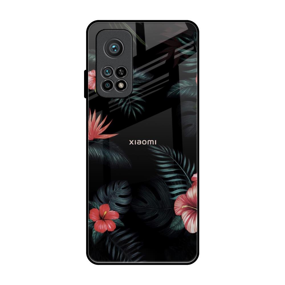 Tropical Art Flower Xiaomi Mi 10T Pro Glass Back Cover Online