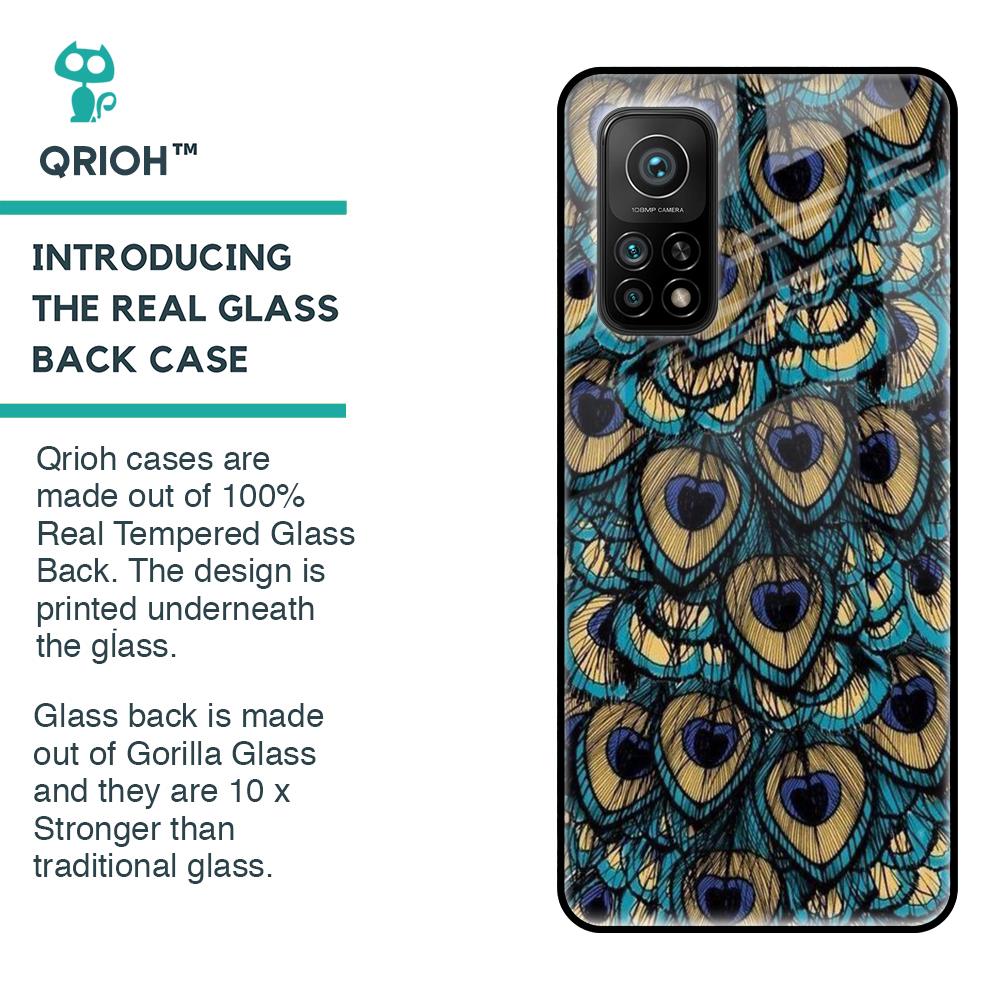 Peacock Feathers Glass case for Xiaomi Mi 10T Pro