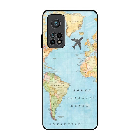 Travel Map Xiaomi Mi 10T Glass Back Cover Online