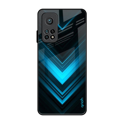 Vertical Blue Arrow Xiaomi Mi 10T Glass Back Cover Online