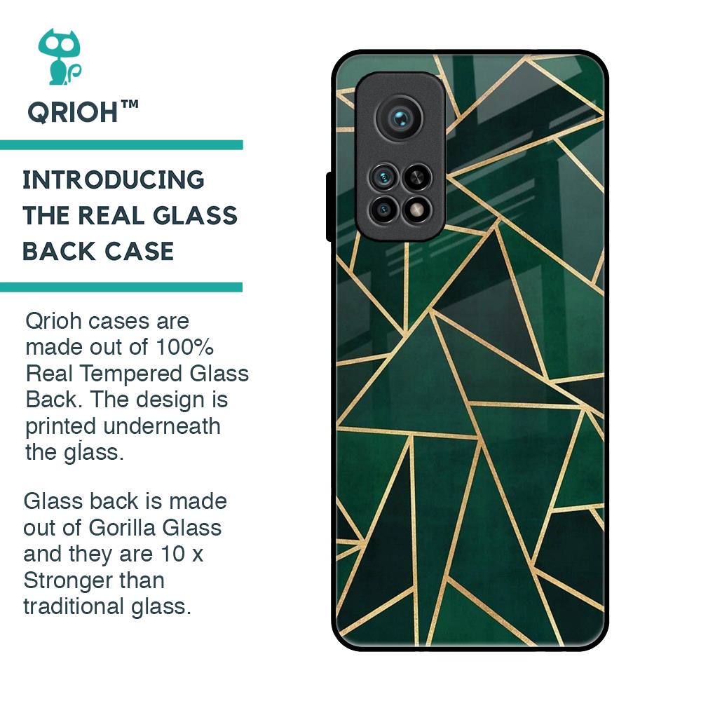 Abstract Green Glass Case For Xiaomi Mi 10T