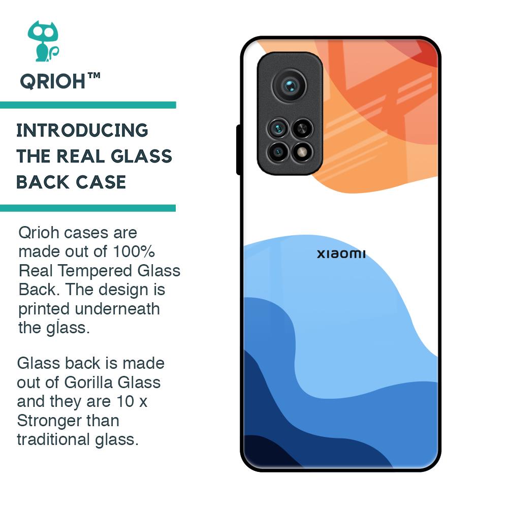 Wavy Color Pattern Glass Case for Xiaomi Mi 10T