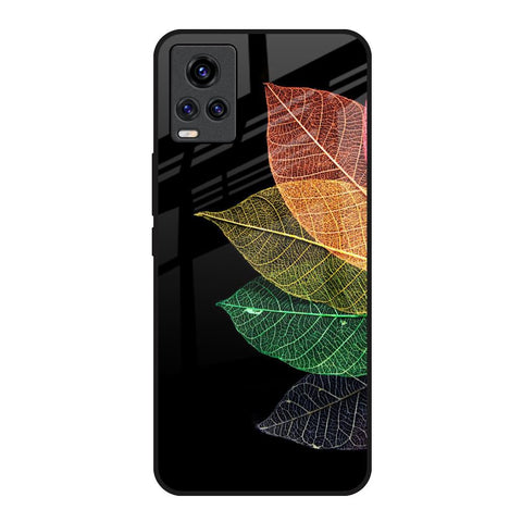 Colorful Leaves Vivo V20 Glass Back Cover Online