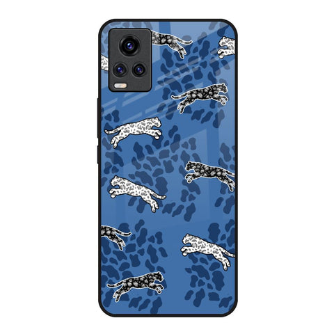 Blue Cheetah Vivo V20 Glass Back Cover Online