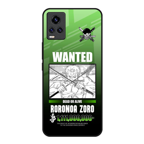 Zoro Wanted Vivo V20 Glass Back Cover Online
