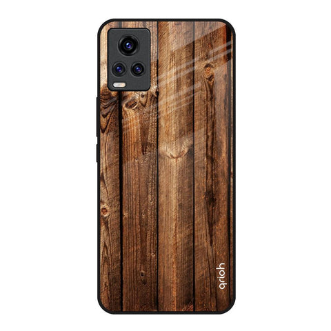 Timber Printed Vivo V20 Glass Back Cover Online