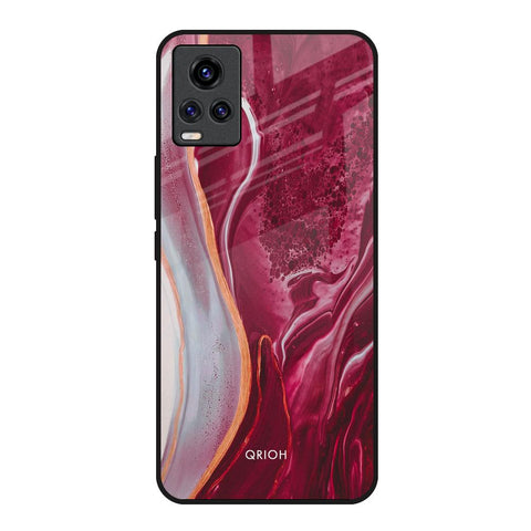 Crimson Ruby Vivo V20 Glass Back Cover Online