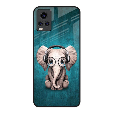 Adorable Baby Elephant Vivo V20 Glass Back Cover Online