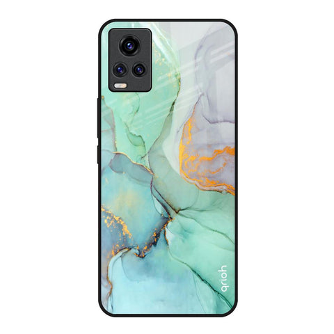 Green Marble Vivo V20 Glass Back Cover Online