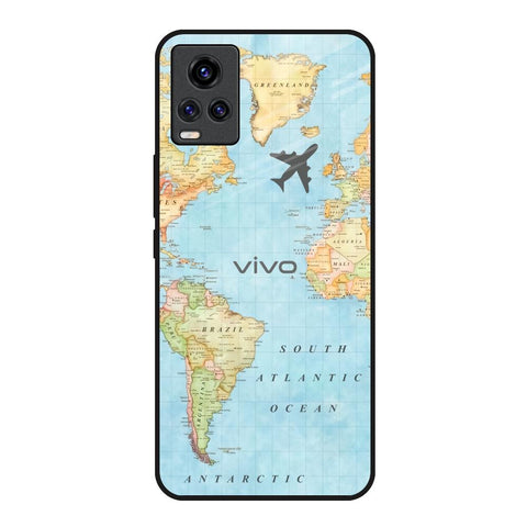 Fly Around The World Vivo V20 Glass Back Cover Online
