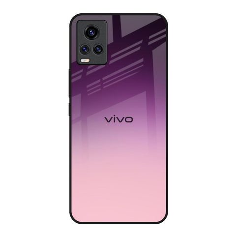 Purple Gradient Vivo V20 Glass Back Cover Online