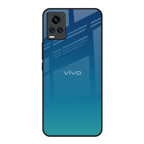 Celestial Blue Vivo V20 Glass Back Cover Online