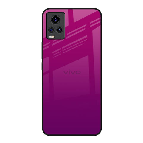 Magenta Gradient Vivo V20 Glass Back Cover Online