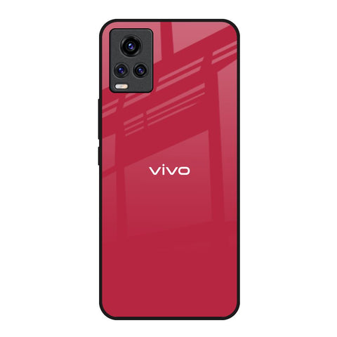 Solo Maroon Vivo V20 Glass Back Cover Online