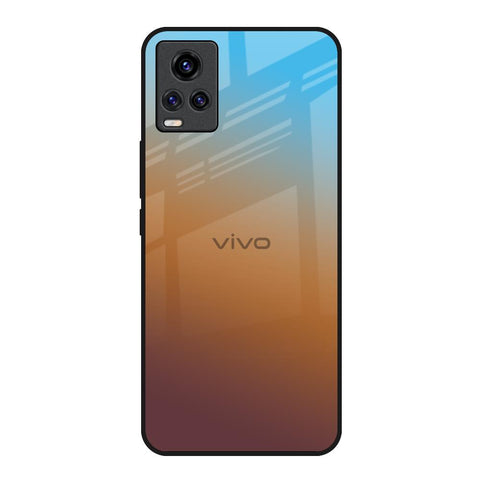 Rich Brown Vivo V20 Glass Back Cover Online