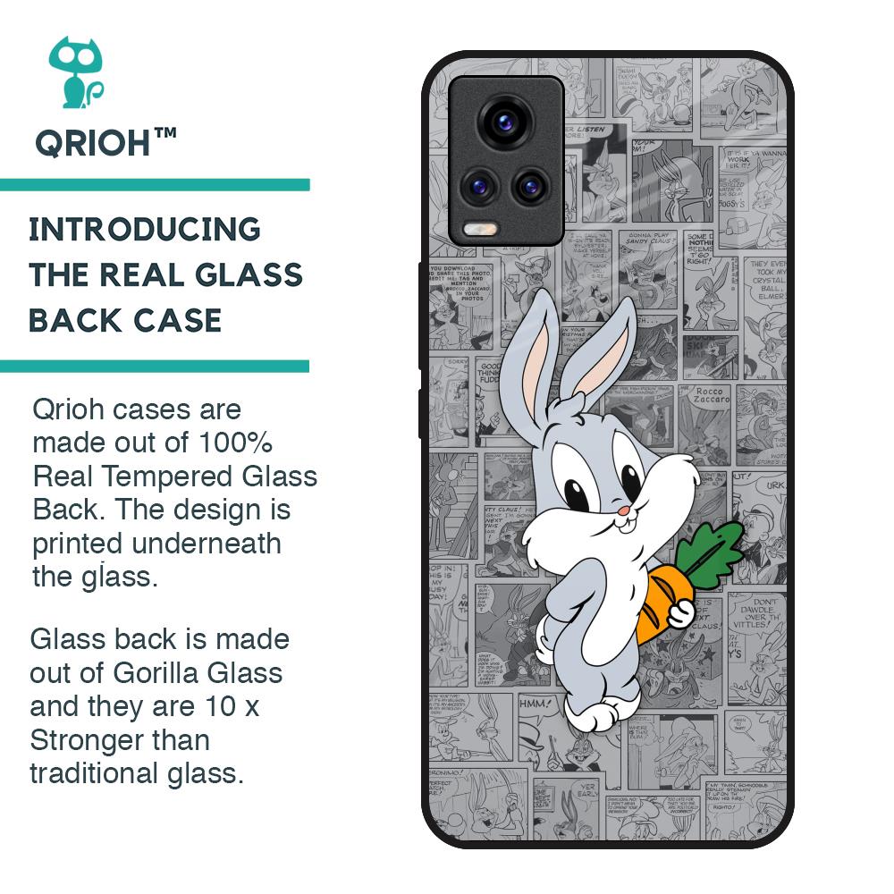 Cute Baby Bunny Glass Case for Vivo V20