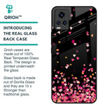 Heart Rain Fall Glass Case For Vivo V20