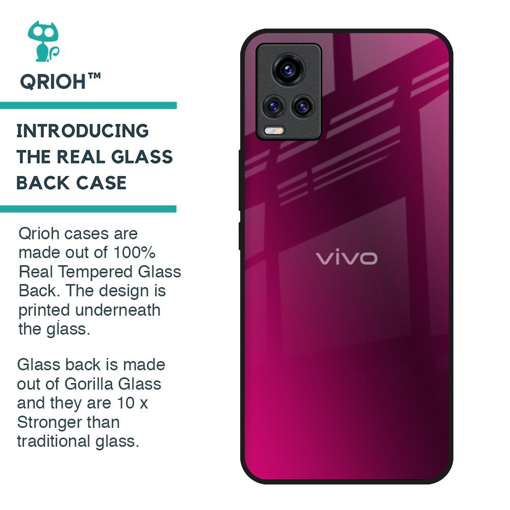 Pink Burst Glass Case for Vivo V20