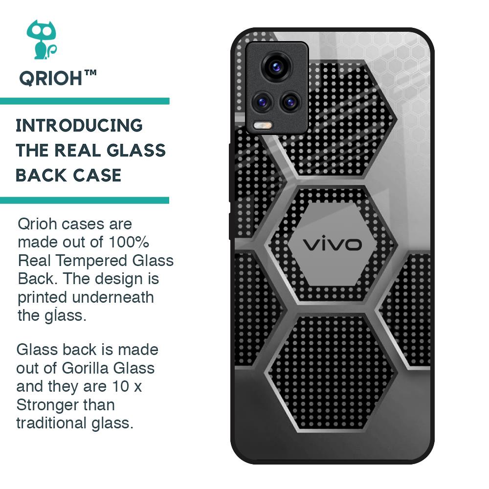 Hexagon Style Glass Case For Vivo V20