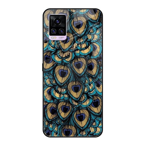 Peacock Feathers Vivo V20 Glass Cases & Covers Online