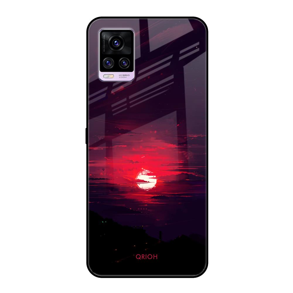 Morning Red Sky Vivo V20 Glass Cases & Covers Online