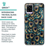 Peacock Feathers Glass case for Vivo V20