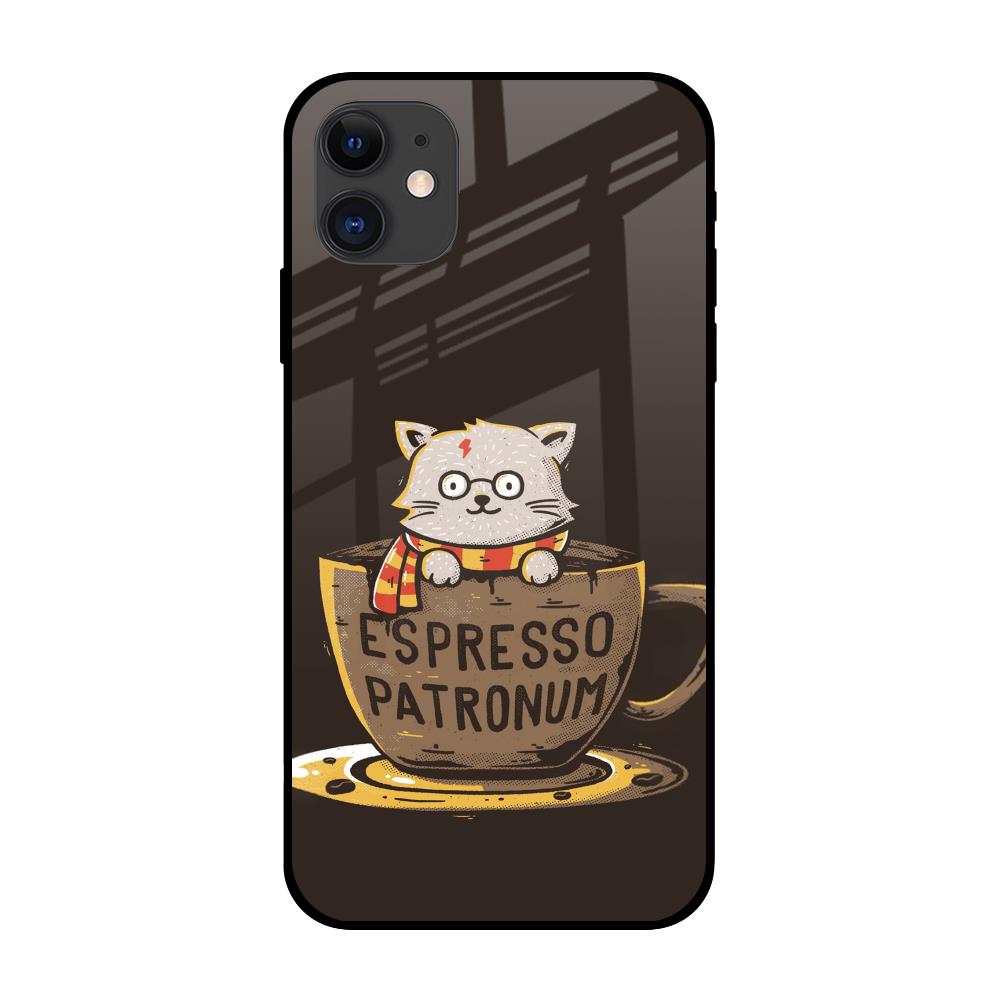 Tea With Kitty iPhone 12 Glass Back Cover Online
