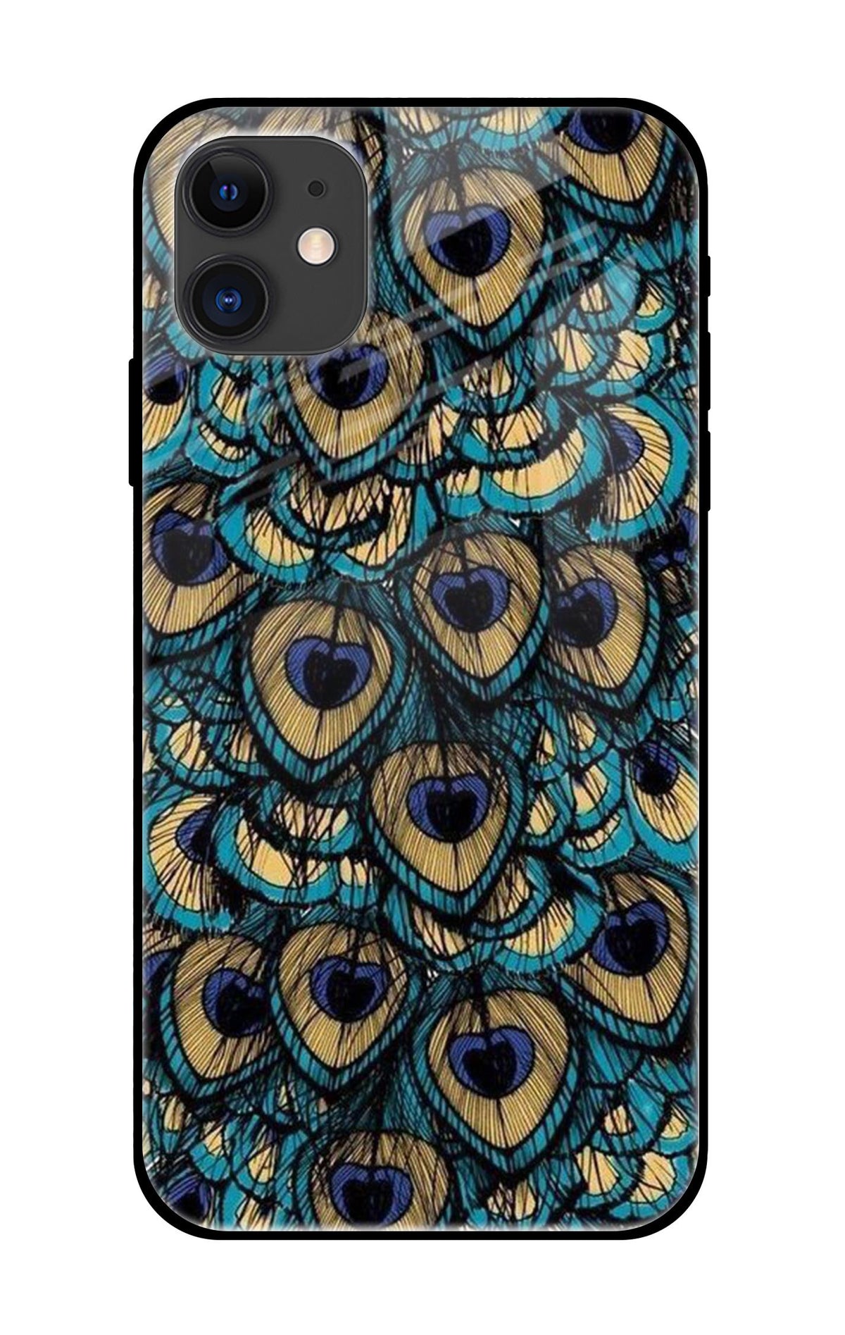 Peacock Feathers iPhone 12 Glass Cases & Covers Online