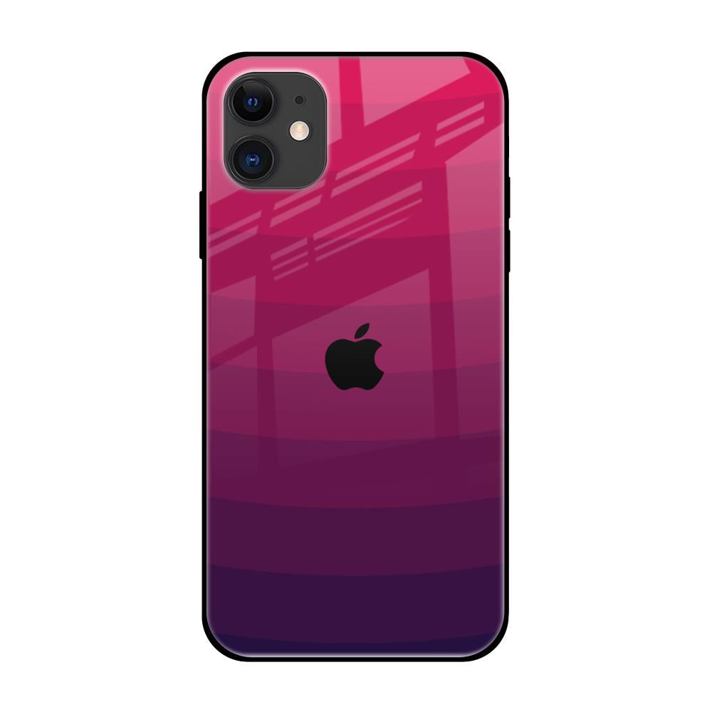 Wavy Pink Pattern iPhone 12 Glass Back Cover Online