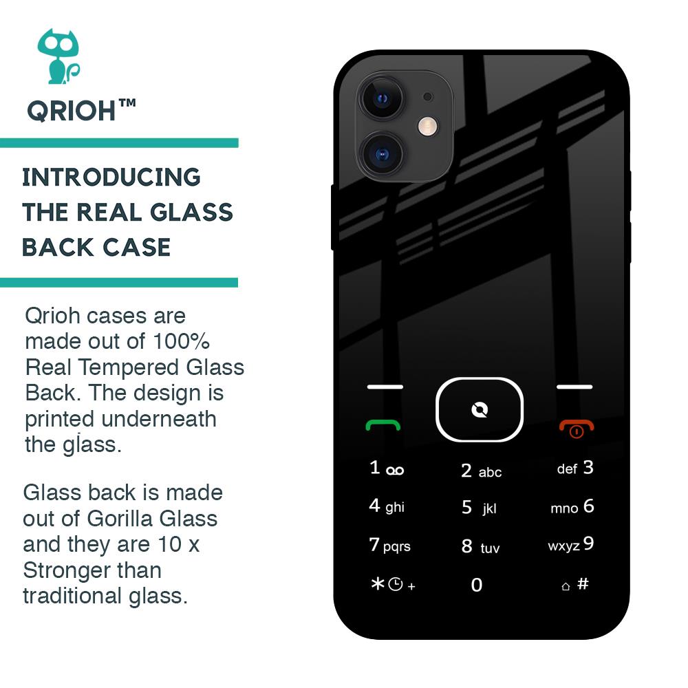 Classic Keypad Pattern Glass Case for iPhone 12