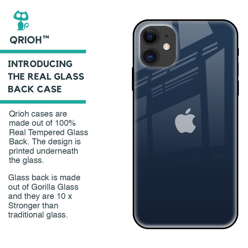 Overshadow Blue Glass Case For iPhone 12