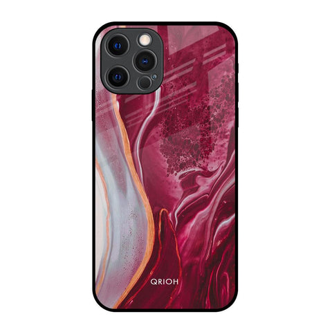 Crimson Ruby iPhone 12 Pro Glass Back Cover Online