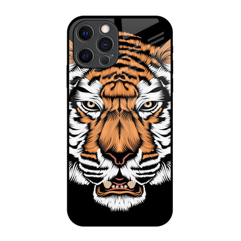 Angry Tiger iPhone 12 Pro Glass Back Cover Online