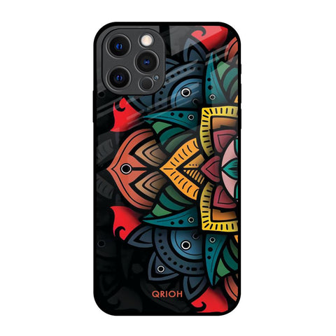 Retro Gorgeous Flower iPhone 12 Pro Glass Back Cover Online
