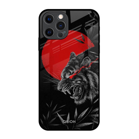 Red Moon Tiger iPhone 12 Pro Glass Back Cover Online