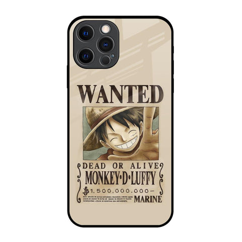 Luffy Wanted iPhone 12 Pro Glass Back Cover Online