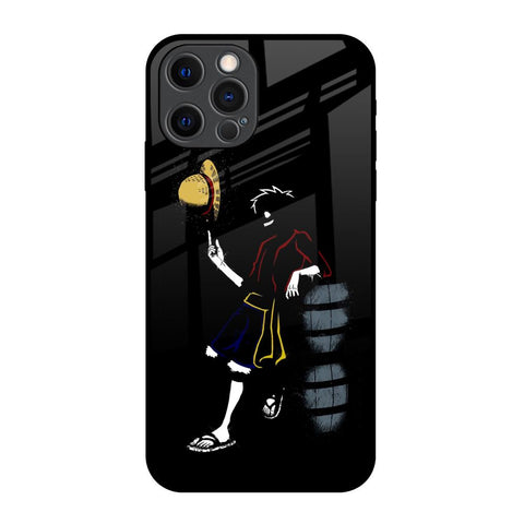 Luffy Line Art iPhone 12 Pro Glass Back Cover Online